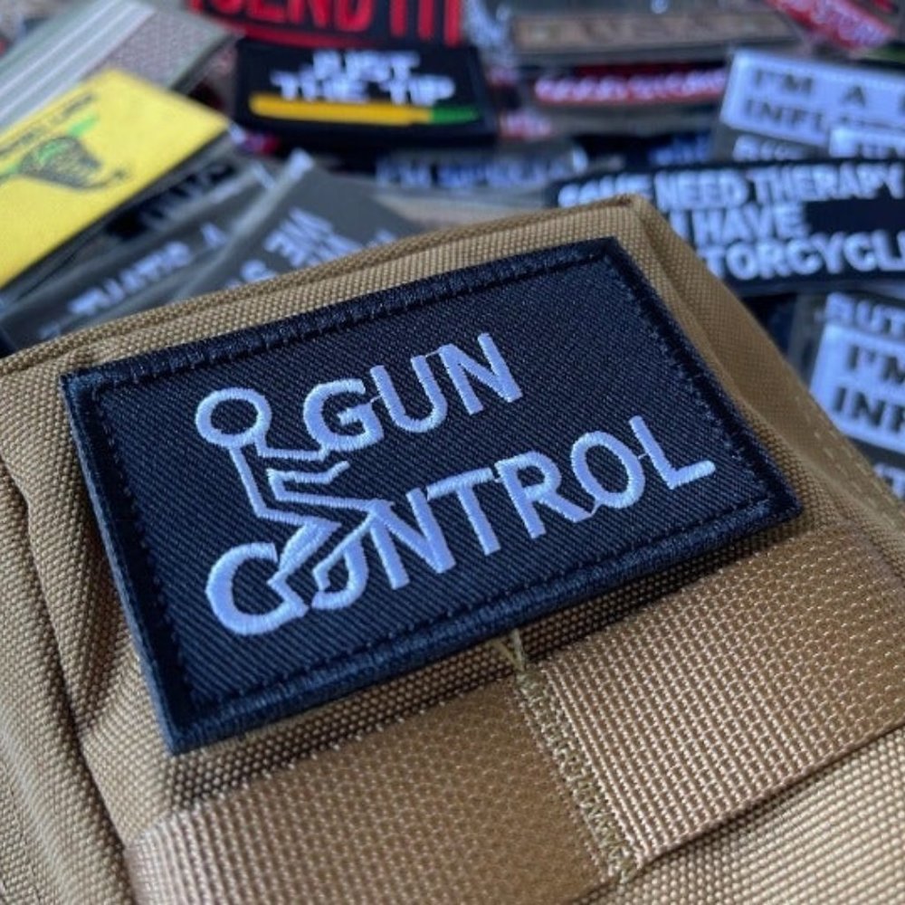 Embroidered Patch Gun Control - Hook & Loop Patch - image 3